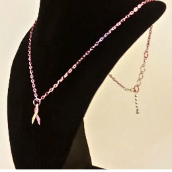 Pink Ribbon Cancer Survivor Necklace - Picture 3 of 6